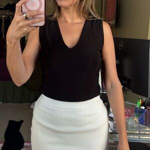 Reversible White House Black Market Sleeveless V-Neck Top